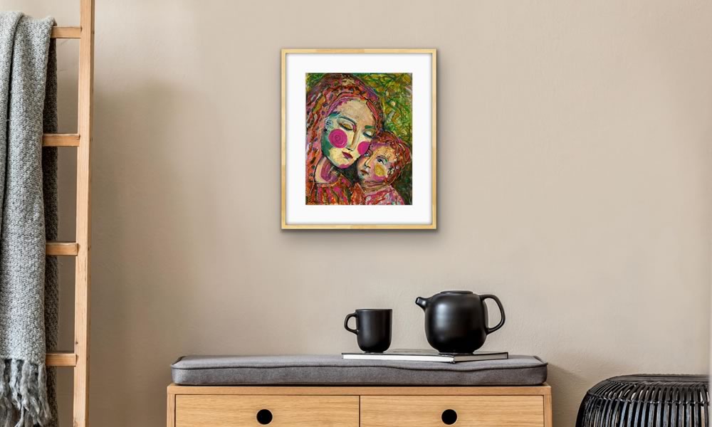 christian interior decorating print of mary mother of christ