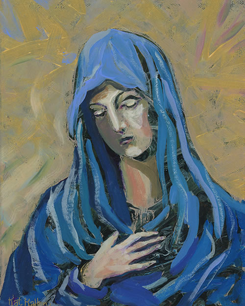 modern icon of mary, jesus' mother