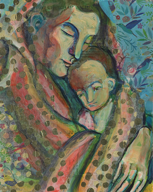 modern icon of mary, jesus' mother